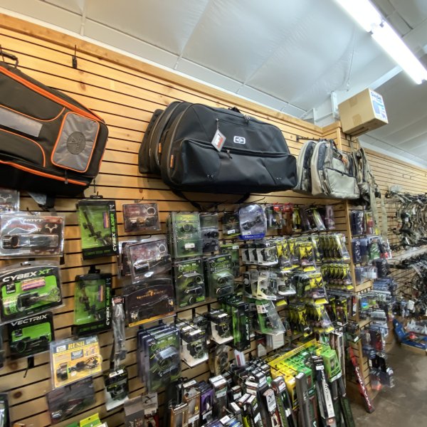 archery gear display wall