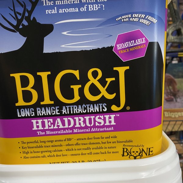 big and j headrush mineral attractant