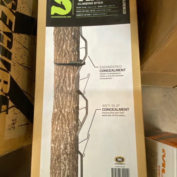 climbing stick with vine design