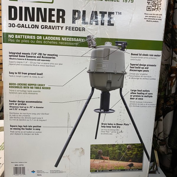 dinner plate gravity feeder 30 gallon