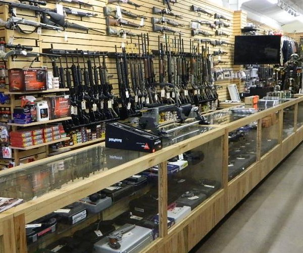 gun store display counter
