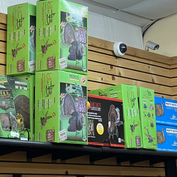 hunting gear retail display shelf