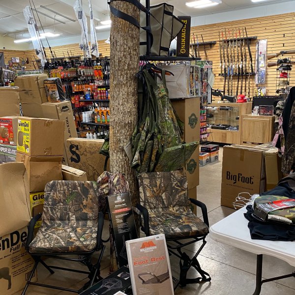 hunting gear store display setup