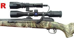 rifle with mounted scopes